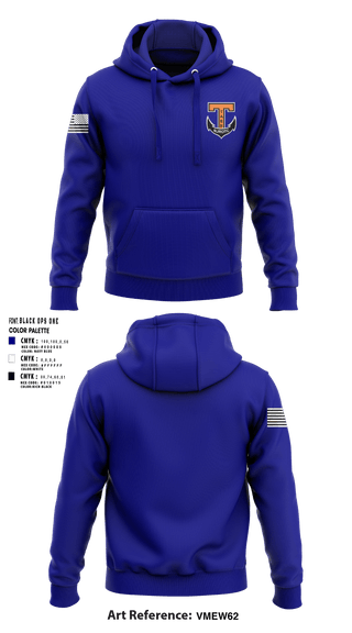Hoodie, Tabb NJROTC, Navy, Teamtime, Team time, sublimation, custom sports apparel, team uniforms, spirit wear, spiritwear, sports uniforms, custom shirts, team store, custom team store, fundraiser sports, apparel fundraiser
