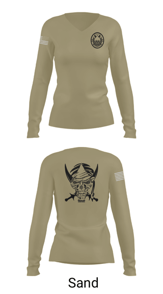 Women's Long Sleeve Vneck Shirt, , Army, Teamtime, Team time, sublimation, custom sports apparel, team uniforms, spirit wear, spiritwear, sports uniforms, custom shirts, team store, custom team store, fundraiser sports, apparel fundraiser