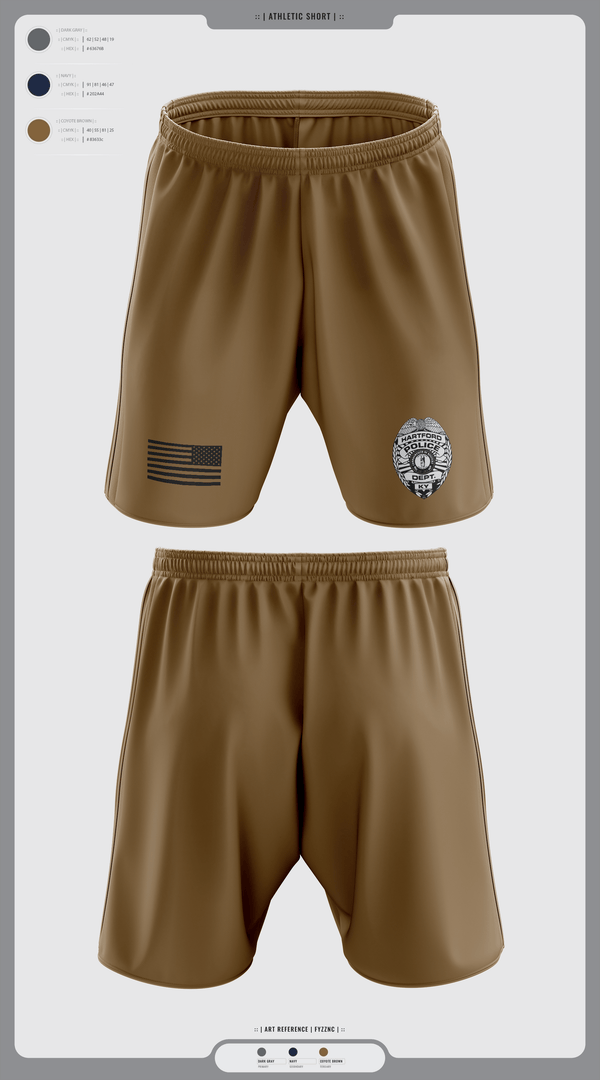 Athletic Shorts With Pockets, Hartford Police Department, Police, Teamtime, Team time, sublimation, custom sports apparel, team uniforms, spirit wear, spiritwear, sports uniforms, custom shirts, team store, custom team store, fundraiser sports, apparel fundraiser