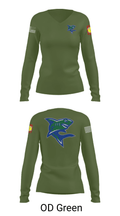Bullshark Battalion 90693069 Women's Long Sleeve V-neck Shirt - 57