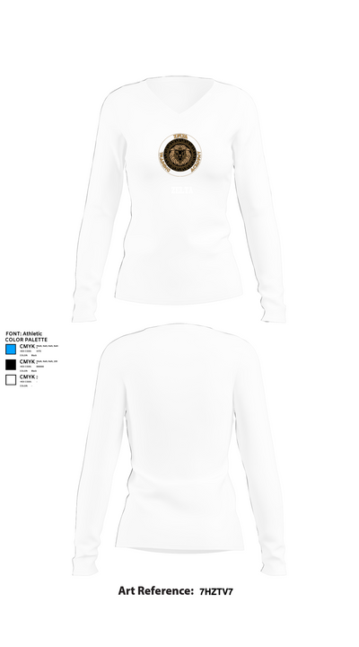 Zelta 38807364 Women's Long Sleeve V-neck Shirt -1 15