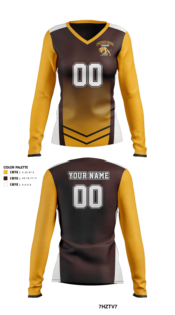 Women's Long Sleeve Vneck Shirt, Kenton Ridge High School Volleyball, Women's Volleyball, Teamtime, Team time, sublimation, custom sports apparel, team uniforms, spirit wear, spiritwear, sports uniforms, custom shirts, team store, custom team store, fundraiser sports, apparel fundraiser
