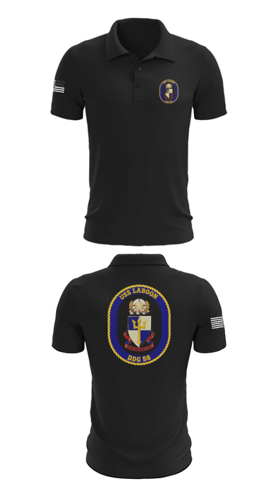 USS LABOON - DDG 58 14402394 Short Sleeve Performance Polo - 26