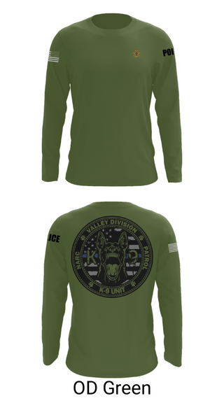 Long Sleeve Performance Shirt, VALLEY K9, , Teamtime, Team time, sublimation, custom sports apparel, team uniforms, spirit wear, spiritwear, sports uniforms, custom shirts, team store, custom team store, fundraiser sports, apparel fundraiser