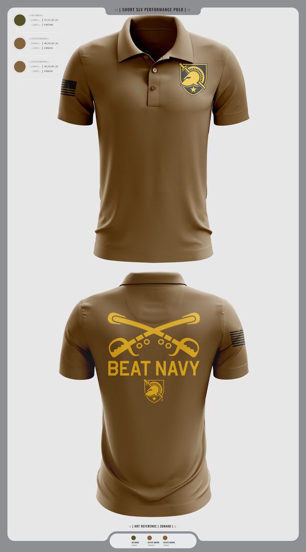 Short Sleeve Performance Polo, HORNET BATTALION, Army, Teamtime, Team time, sublimation, custom sports apparel, team uniforms, spirit wear, spiritwear, sports uniforms, custom shirts, team store, custom team store, fundraiser sports, apparel fundraiser