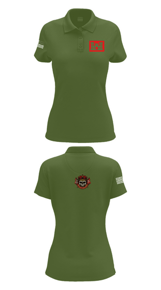 Women's Short Sleeve Performance Polo, Overlords, Army, Teamtime, Team time, sublimation, custom sports apparel, team uniforms, spirit wear, spiritwear, sports uniforms, custom shirts, team store, custom team store, fundraiser sports, apparel fundraiser
