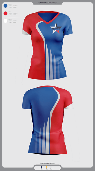 Womens Short Sleeve Vneck Shirt, Georgetown Texans, , Teamtime, Team time, sublimation, custom sports apparel, team uniforms, spirit wear, spiritwear, sports uniforms, custom shirts, team store, custom team store, fundraiser sports, apparel fundraiser