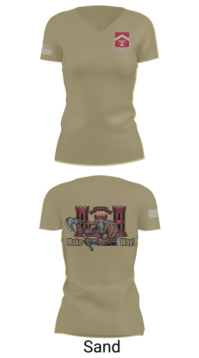 937th CEC-A, 40th BEB 9516475 Women's Short Sleeve V-neck Shirt - 88