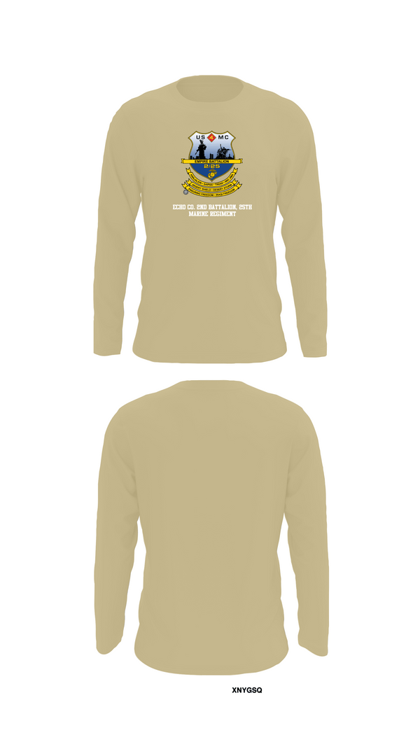 Long Sleeve Performance Shirt, Echo Co. 2nd battalion, 25th Marine Regiment, , Teamtime, Team time, sublimation, custom sports apparel, team uniforms, spirit wear, spiritwear, sports uniforms, custom shirts, team store, custom team store, fundraiser sports, apparel fundraiser
