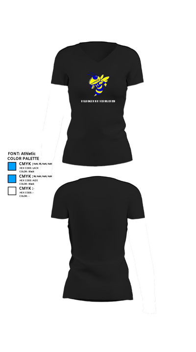 Hillsdale High School Cheer 6218082 Women's Short Sleeve V-neck Shirt - 37