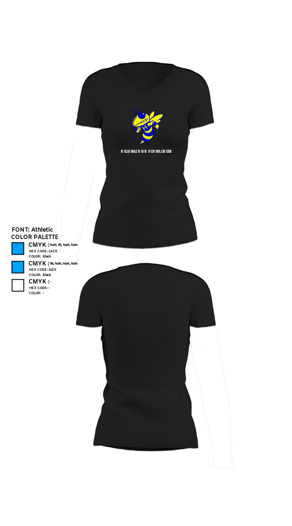 Womens Short Sleeve Vneck Shirt, Hillsdale High School Cheer, Cheer, Teamtime, Team time, sublimation, custom sports apparel, team uniforms, spirit wear, spiritwear, sports uniforms, custom shirts, team store, custom team store, fundraiser sports, apparel fundraiser