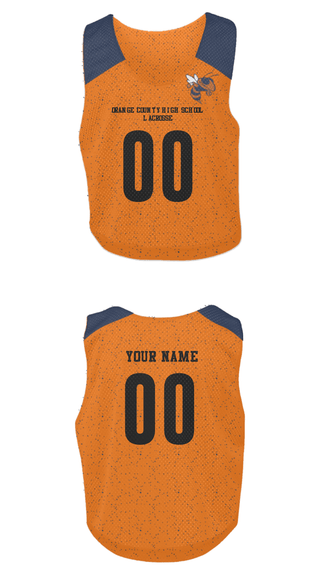 Mens Lacrosse Pinnie, Orange County High School Lacrosse, Men's Lacrosse, Teamtime, Team time, sublimation, custom sports apparel, team uniforms, spirit wear, spiritwear, sports uniforms, custom shirts, team store, custom team store, fundraiser sports, apparel fundraiser