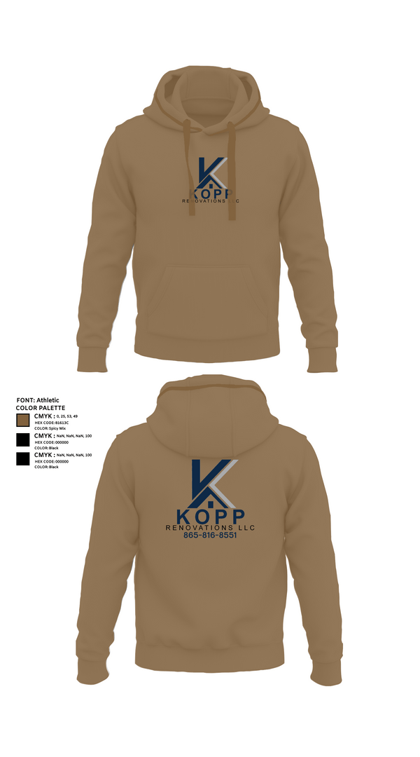 Hoodie, Kopp Renovations, , Teamtime, Team time, sublimation, custom sports apparel, team uniforms, spirit wear, spiritwear, sports uniforms, custom shirts, team store, custom team store, fundraiser sports, apparel fundraiser