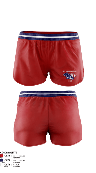 Womens Shorts, Red Land High School Cheer, Cheer, Teamtime, Team time, sublimation, custom sports apparel, team uniforms, spirit wear, spiritwear, sports uniforms, custom shirts, team store, custom team store, fundraiser sports, apparel fundraiser