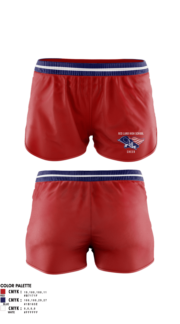 Womens Shorts, Red Land High School Cheer, Cheer, Teamtime, Team time, sublimation, custom sports apparel, team uniforms, spirit wear, spiritwear, sports uniforms, custom shirts, team store, custom team store, fundraiser sports, apparel fundraiser