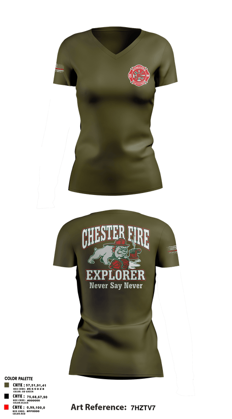 Womens Short Sleeve Vneck Shirt, Chester fire explorers, Fire Department, Teamtime, Team time, sublimation, custom sports apparel, team uniforms, spirit wear, spiritwear, sports uniforms, custom shirts, team store, custom team store, fundraiser sports, apparel fundraiser
