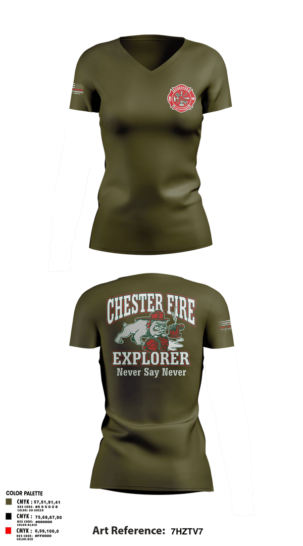 Womens Short Sleeve Vneck Shirt, Chester fire explorers, Fire Department, Teamtime, Team time, sublimation, custom sports apparel, team uniforms, spirit wear, spiritwear, sports uniforms, custom shirts, team store, custom team store, fundraiser sports, apparel fundraiser