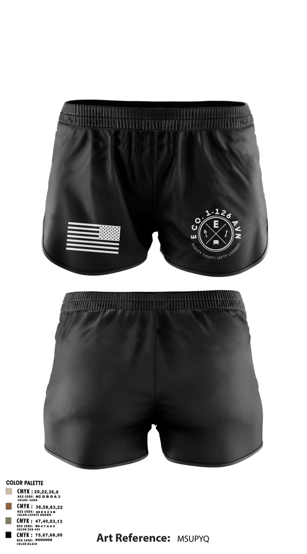 Ranger Panties, B Co. 1-126AVN, Army, Teamtime, Team time, sublimation, custom sports apparel, team uniforms, spirit wear, spiritwear, sports uniforms, custom shirts, team store, custom team store, fundraiser sports, apparel fundraiser