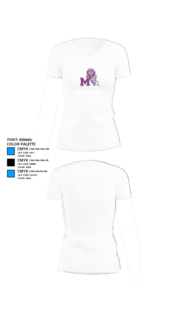 Womens Short Sleeve Vneck Shirt, Manzano Monarchs, Men's Basketball, Teamtime, Team time, sublimation, custom sports apparel, team uniforms, spirit wear, spiritwear, sports uniforms, custom shirts, team store, custom team store, fundraiser sports, apparel fundraiser