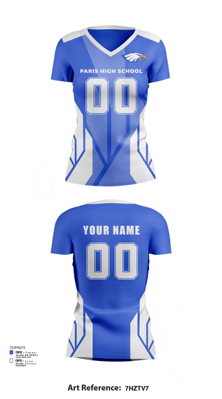 Womens Short Sleeve Vneck Shirt, Paris High School Volleyball, Women's Volleyball, Teamtime, Team time, sublimation, custom sports apparel, team uniforms, spirit wear, spiritwear, sports uniforms, custom shirts, team store, custom team store, fundraiser sports, apparel fundraiser
