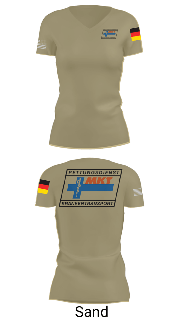 Women's Short Sleeve Vneck Shirt, MKT Ingolstadt, Fire Department, Teamtime, Team time, sublimation, custom sports apparel, team uniforms, spirit wear, spiritwear, sports uniforms, custom shirts, team store, custom team store, fundraiser sports, apparel fundraiser