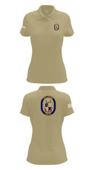 Womens Short Sleeve Performance Polo, USS LABOON - DDG 58, Navy, Teamtime, Team time, sublimation, custom sports apparel, team uniforms, spirit wear, spiritwear, sports uniforms, custom shirts, team store, custom team store, fundraiser sports, apparel fundraiser