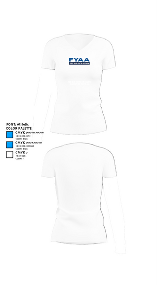 Women's Short Sleeve Vneck Shirt, Forest Youth Athletic Association Football, Football, Teamtime, Team time, sublimation, custom sports apparel, team uniforms, spirit wear, spiritwear, sports uniforms, custom shirts, team store, custom team store, fundraiser sports, apparel fundraiser