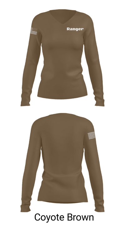 Ranger 34875079 Women's Long Sleeve V-neck Shirt - 17