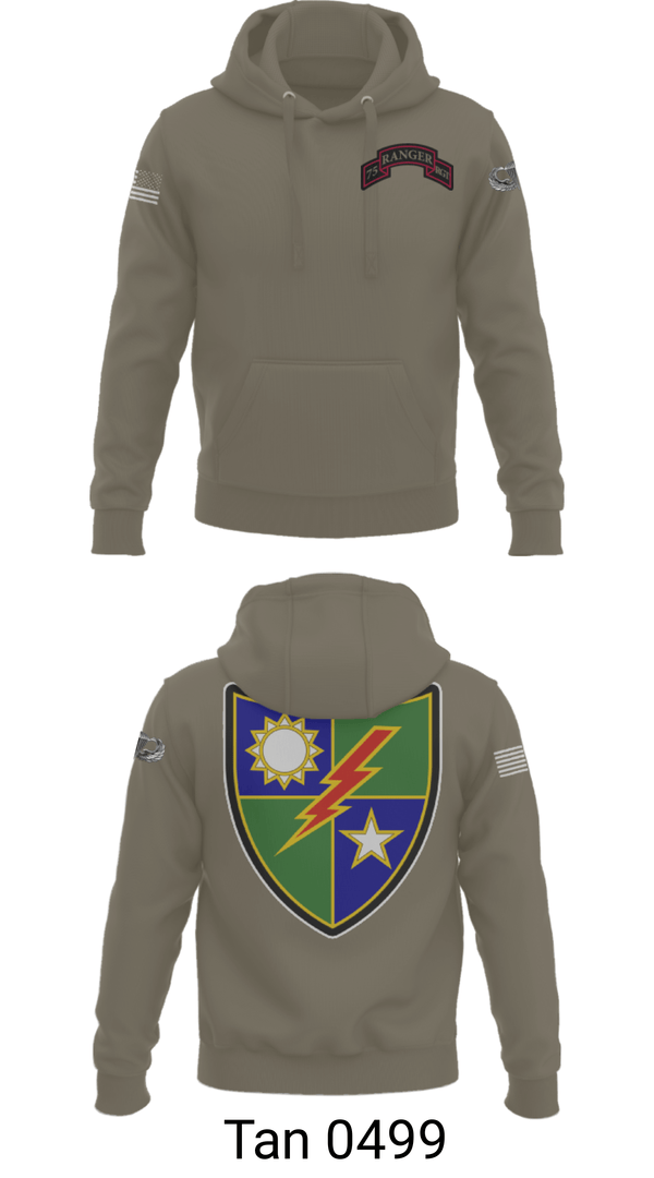 Hoodie, 75th Ranger Regiment, Army, Teamtime, Team time, sublimation, custom sports apparel, team uniforms, spirit wear, spiritwear, sports uniforms, custom shirts, team store, custom team store, fundraiser sports, apparel fundraiser