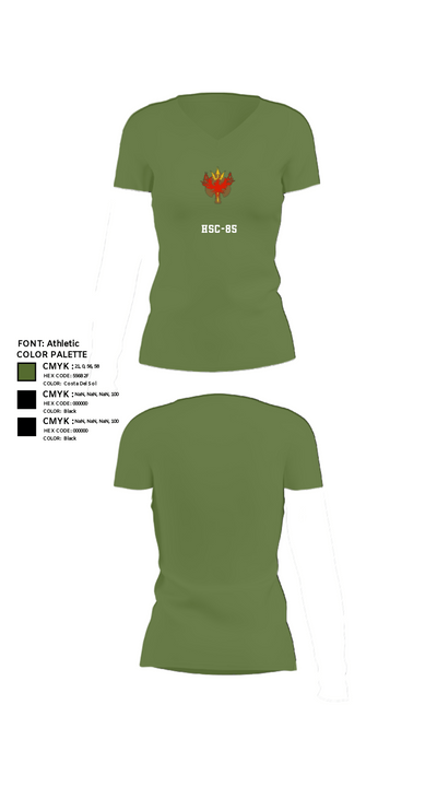 HSC-85 15010069 Women's Short Sleeve V-neck Shirt - 42