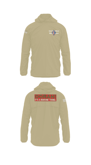 Windbreaker, 1st Marine Regiment, Marines, Teamtime, Team time, sublimation, custom sports apparel, team uniforms, spirit wear, spiritwear, sports uniforms, custom shirts, team store, custom team store, fundraiser sports, apparel fundraiser