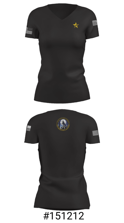 USAG Fort Hunter Liggett 63264859 Women's Short Sleeve V-neck Shirt - 4