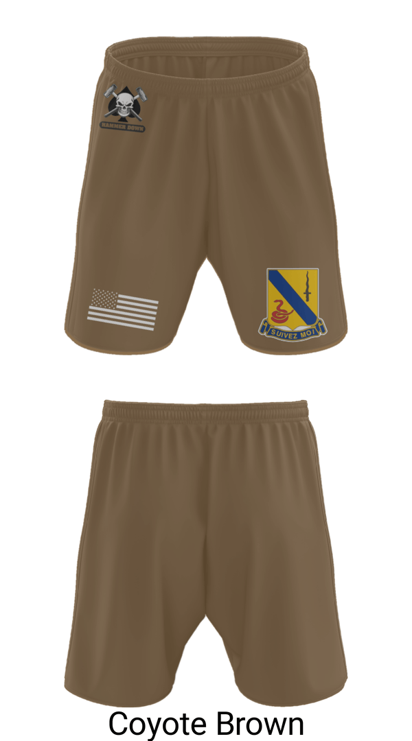 Athletic Shorts With Pockets, 2-14 CAV ACE HIGH, Army, Teamtime, Team time, sublimation, custom sports apparel, team uniforms, spirit wear, spiritwear, sports uniforms, custom shirts, team store, custom team store, fundraiser sports, apparel fundraiser