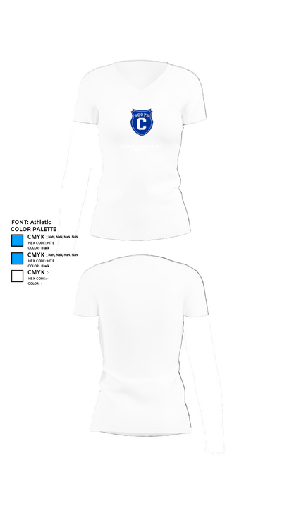 Covenant College Cross Country 59067761 Women's Short Sleeve V-neck Shirt - 18