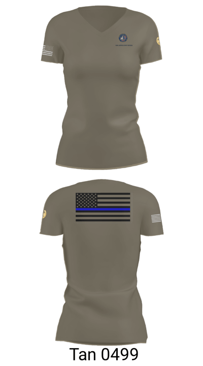 NAVAL SUPPORT ACTIVITY BETHESDA SECURITY FORCES 28838405 Women's Short Sleeve V-neck Shirt - 65