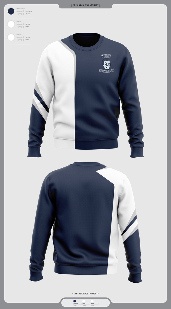 Crew Neck Sweatshirt, Yuma High School Wrestling, Wrestling, Teamtime, Team time, sublimation, custom sports apparel, team uniforms, spirit wear, spiritwear, sports uniforms, custom shirts, team store, custom team store, fundraiser sports, apparel fundraiser