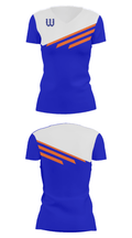 Washburn High School Badminton 49320999 Women's Short Sleeve V-neck Shirt - 24