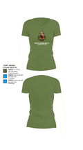 University of Arkansas Army ROTC - Razorback Battalion 15416563 Women's Short Sleeve V-neck Shirt - 44