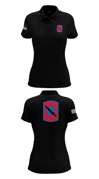 Womens Short Sleeve Performance Polo, 39th Infantry Brigade, , Teamtime, Team time, sublimation, custom sports apparel, team uniforms, spirit wear, spiritwear, sports uniforms, custom shirts, team store, custom team store, fundraiser sports, apparel fundraiser