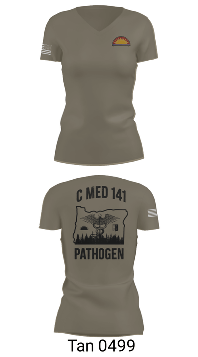 C Med 88701681 Women's Short Sleeve V-neck Shirt - 65