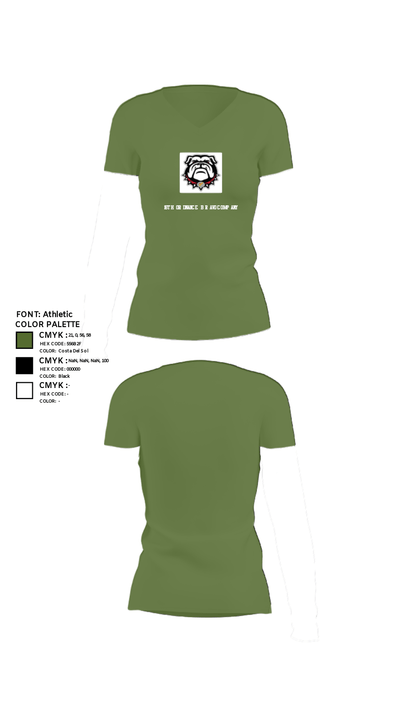 16TH ordnance Bravo Company 57552298 Women's Short Sleeve V-neck Shirt - 44