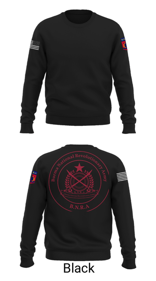 Crew Neck Sweatshirt, B.N.R.A, Army, Teamtime, Team time, sublimation, custom sports apparel, team uniforms, spirit wear, spiritwear, sports uniforms, custom shirts, team store, custom team store, fundraiser sports, apparel fundraiser