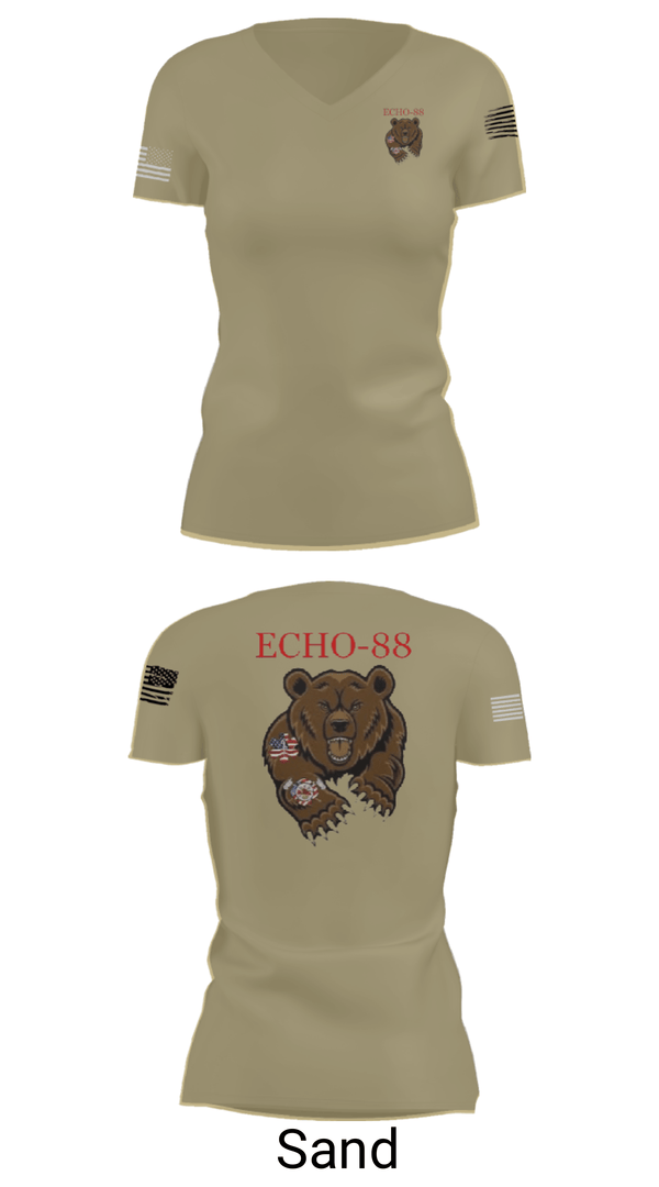 Womens Short Sleeve Vneck Shirt, ECHO-88, , Teamtime, Team time, sublimation, custom sports apparel, team uniforms, spirit wear, spiritwear, sports uniforms, custom shirts, team store, custom team store, fundraiser sports, apparel fundraiser