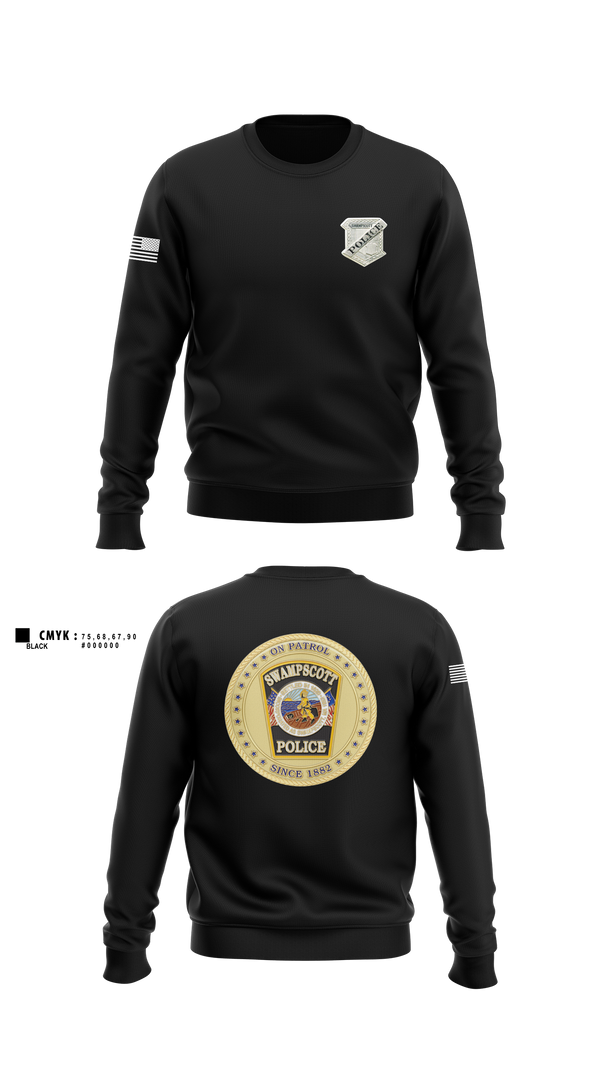 Crew Neck Sweatshirt, Swampscott Police, Police, Teamtime, Team time, sublimation, custom sports apparel, team uniforms, spirit wear, spiritwear, sports uniforms, custom shirts, team store, custom team store, fundraiser sports, apparel fundraiser