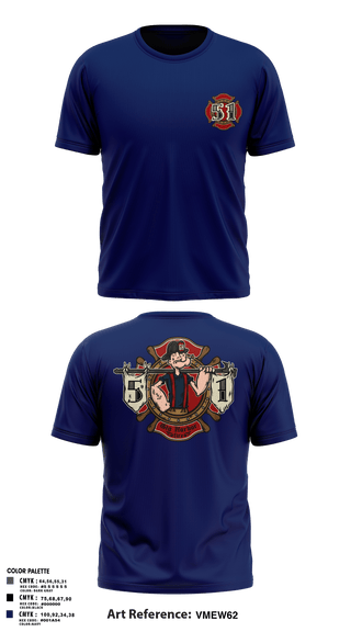 Short Sleeve Performance Shirt, Station 51, Fire Department, Teamtime, Team time, sublimation, custom sports apparel, team uniforms, spirit wear, spiritwear, sports uniforms, custom shirts, team store, custom team store, fundraiser sports, apparel fundraiser