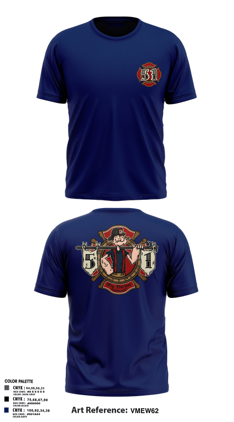 Short Sleeve Performance Shirt, Station 51, Fire Department, Teamtime, Team time, sublimation, custom sports apparel, team uniforms, spirit wear, spiritwear, sports uniforms, custom shirts, team store, custom team store, fundraiser sports, apparel fundraiser