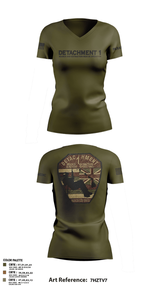 Womens Short Sleeve Vneck Shirt, Detachment 1, Air Force, Teamtime, Team time, sublimation, custom sports apparel, team uniforms, spirit wear, spiritwear, sports uniforms, custom shirts, team store, custom team store, fundraiser sports, apparel fundraiser
