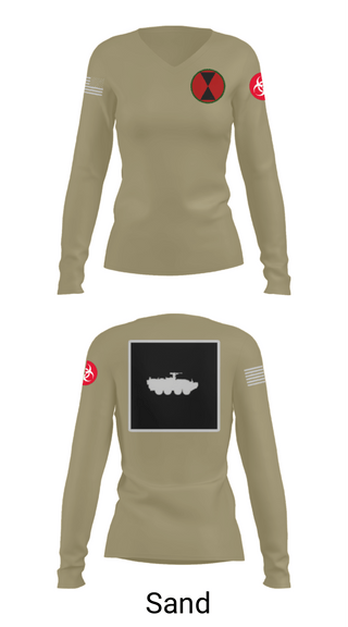 Womens Long Sleeve Vneck Shirt, RECCE, Army, Teamtime, Team time, sublimation, custom sports apparel, team uniforms, spirit wear, spiritwear, sports uniforms, custom shirts, team store, custom team store, fundraiser sports, apparel fundraiser