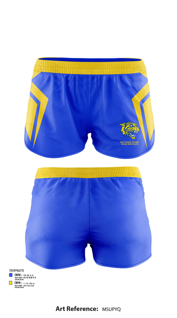 Womens Shorts, East Peoria Central Junior High School, Spirit Store, Teamtime, Team time, sublimation, custom sports apparel, team uniforms, spirit wear, spiritwear, sports uniforms, custom shirts, team store, custom team store, fundraiser sports, apparel fundraiser