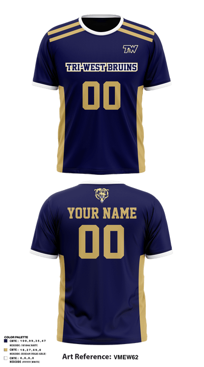 TRI-WEST BRUINS 79364606 Old School Cotton Feel Shirt - 1